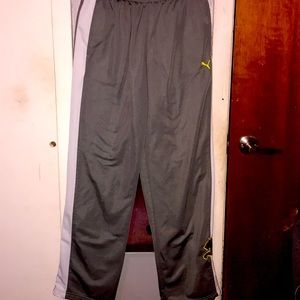 grey puma workout yoga pants